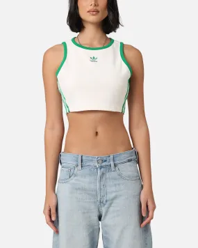 Adidas Women's Terry Cropped Tank Top Off White