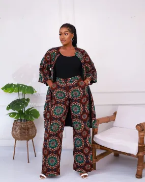 African Print Palazzo High waist Trouser - Deriole