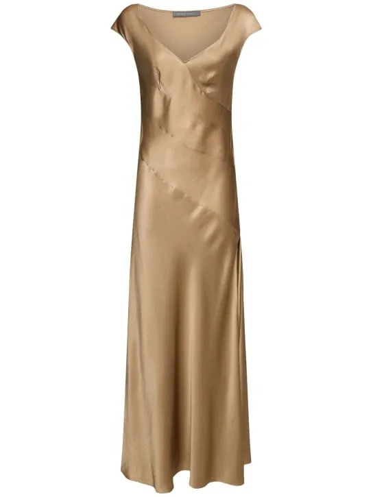 Alberta Ferretti   Satin long dress 