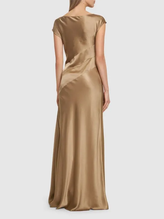 Alberta Ferretti   Satin long dress 