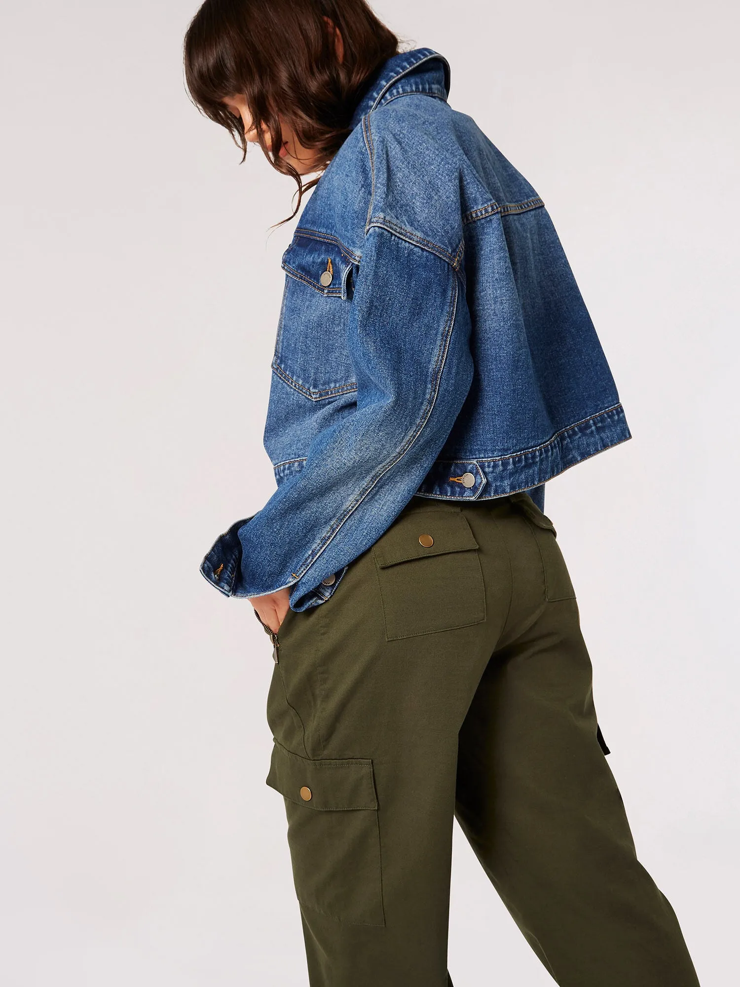 Apricot Twill Cargo Pants