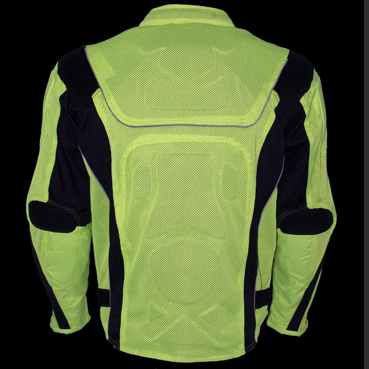 (ARCHIVED) Xelement CF-6019-66 Men's 'Invasion' Neon Green Textile Armored Motorcycle Jacket