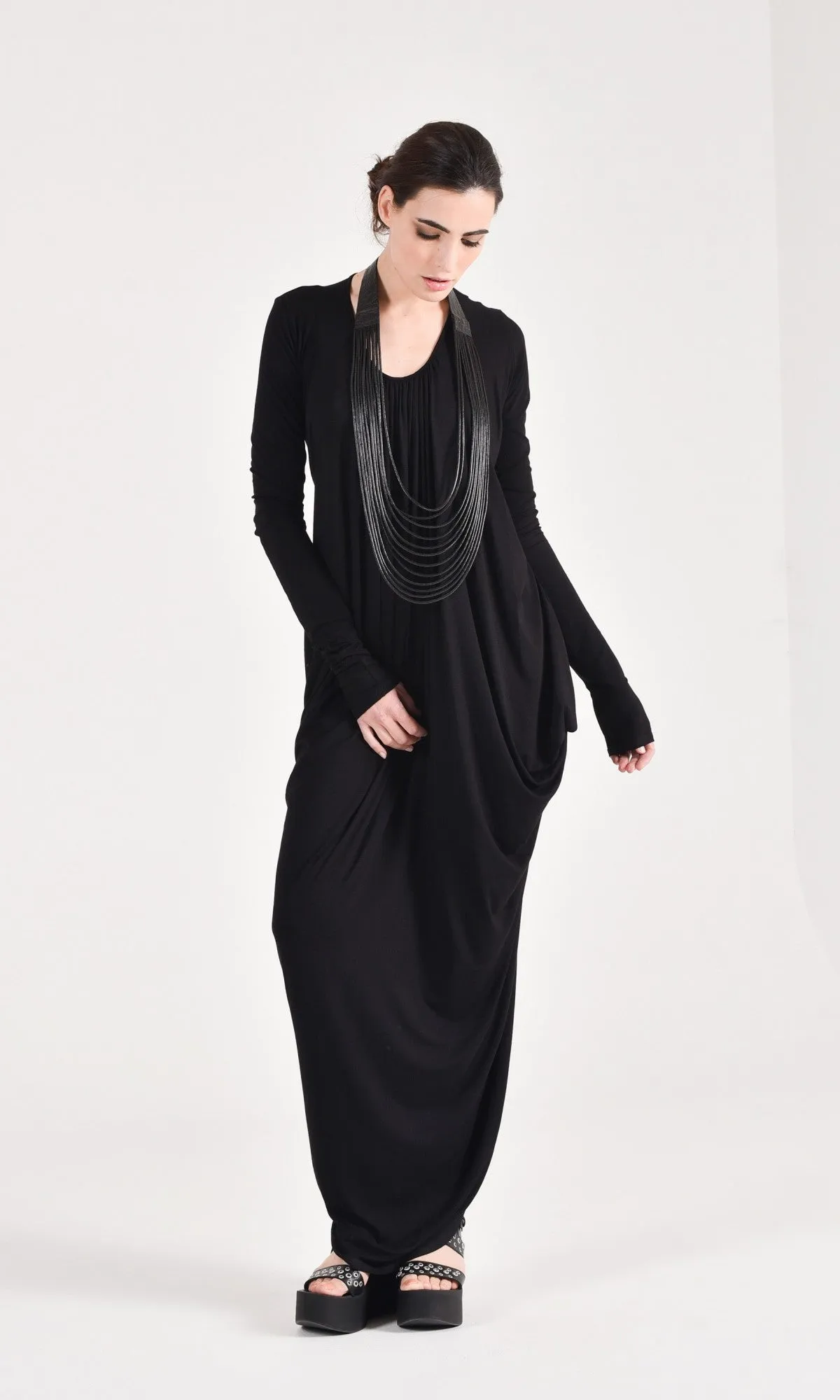 Asymmetric Loose Kaftan Dress