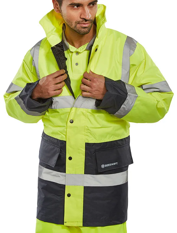 Beeswift Hi-Vis Two-Tone Traffic Jacket - {ALL COLOURS / SIZES}