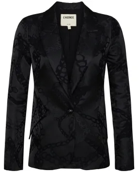 Black Grunge Chain Chamberlain Blazer