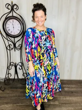 Brenda Watercolor Dress