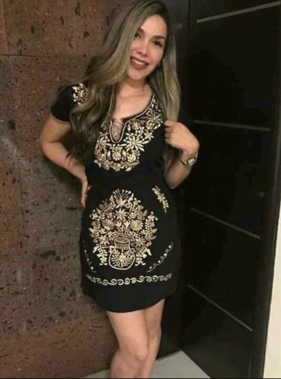 Camila Embroidered Mini Dress