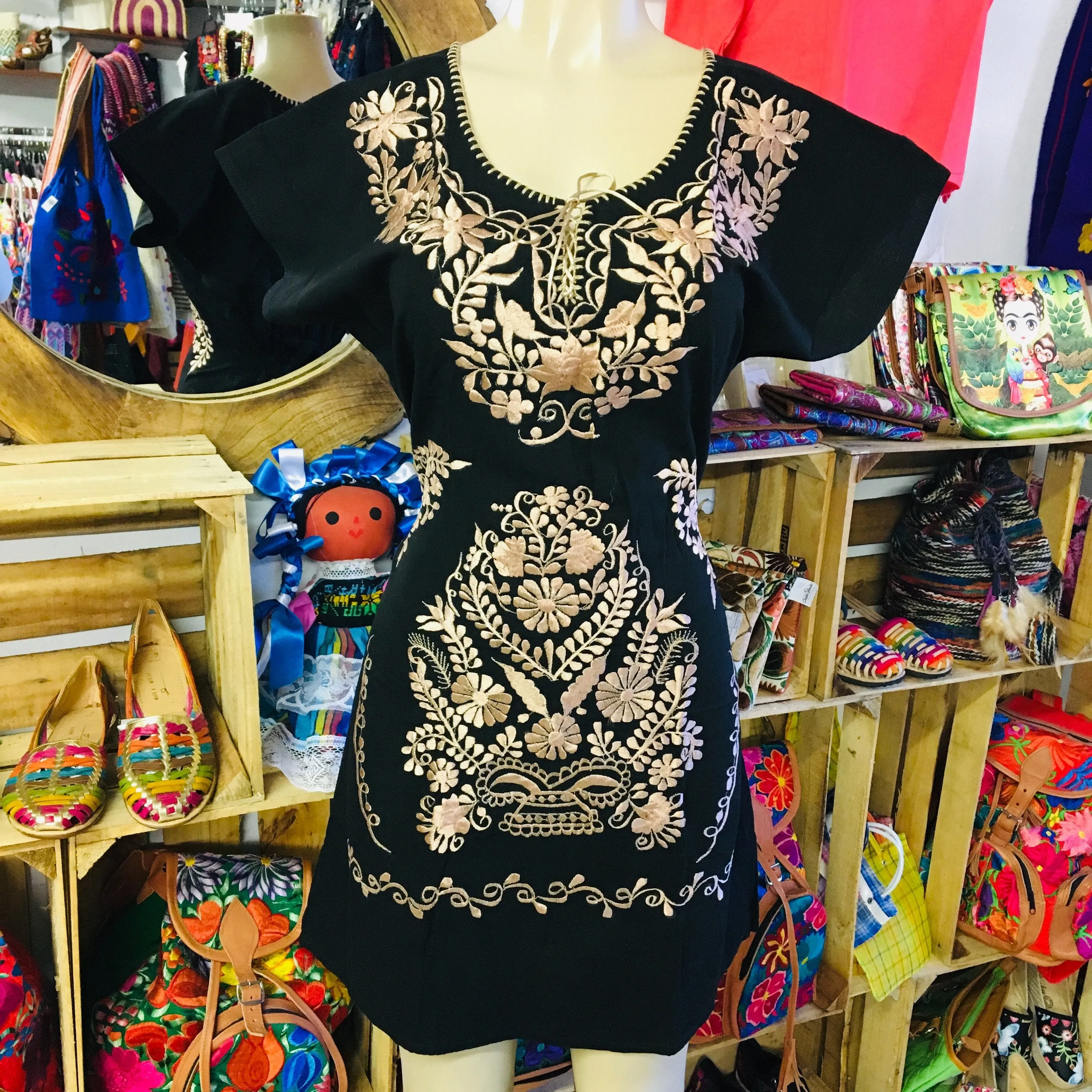 Camila Embroidered Mini Dress