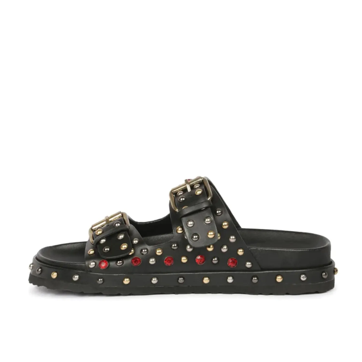 Chloe Studded Double Buckle Sandal