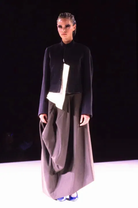 Comme des Garçons A/W 1998 Bold Wool Blazer with Asymmetric Underpinnings