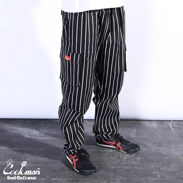 Cookman Chef Pants Cargo - Stripe : Black