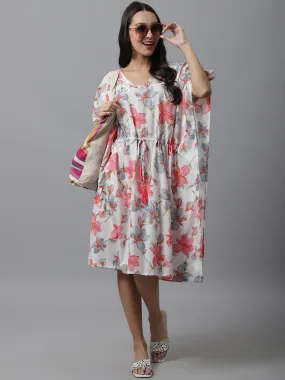 Cotton Floral Kaftan/Night Dress