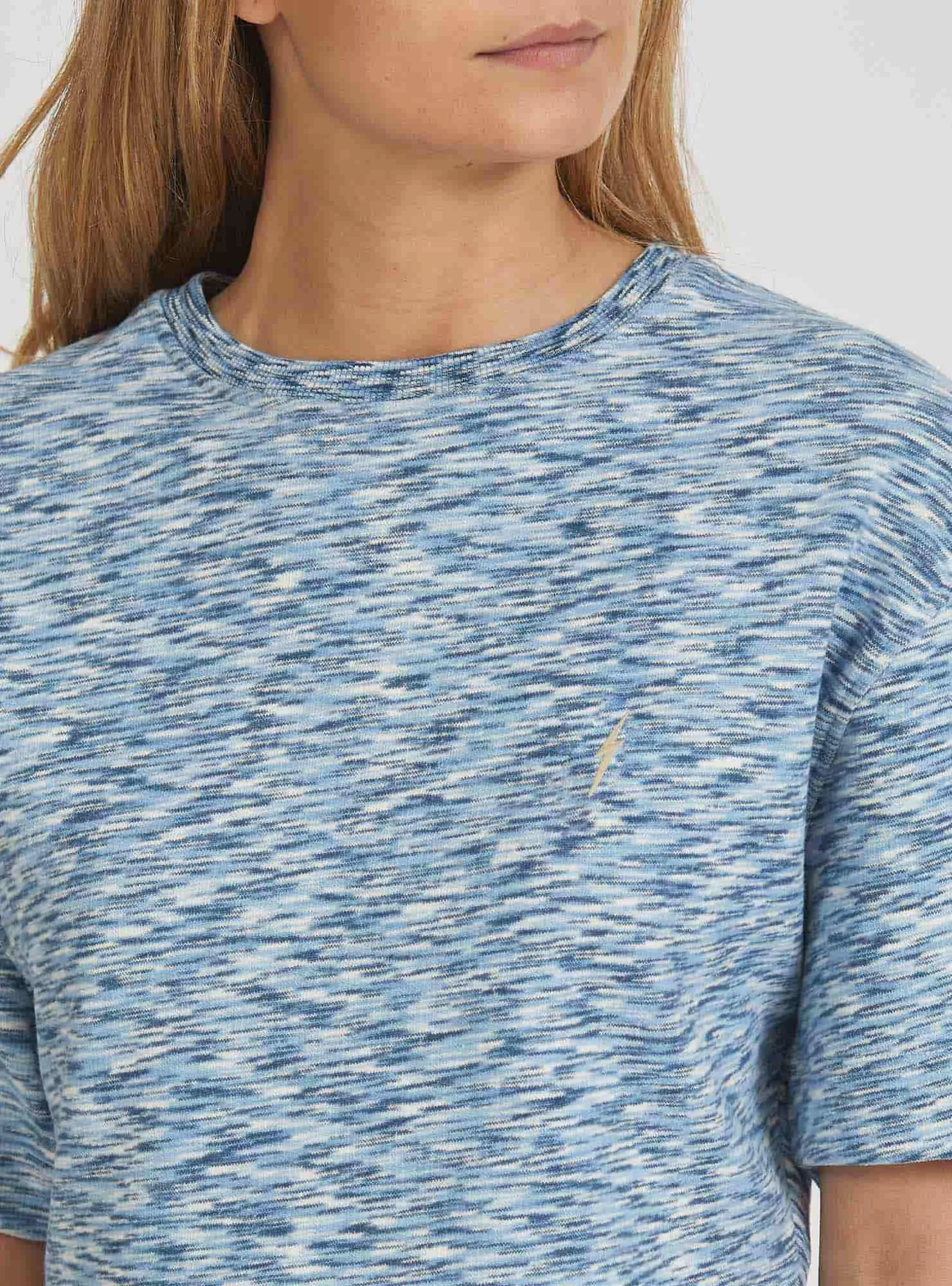 CROPPED T-SHIRT WITH DROPPED SHOULDERS