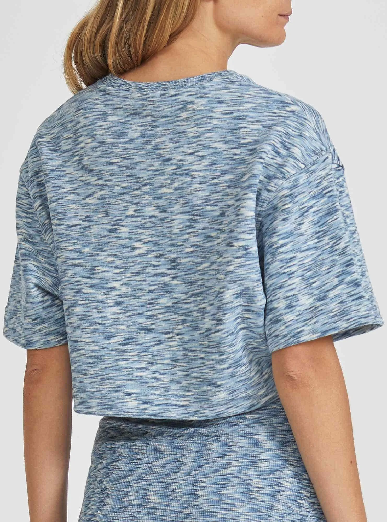 CROPPED T-SHIRT WITH DROPPED SHOULDERS