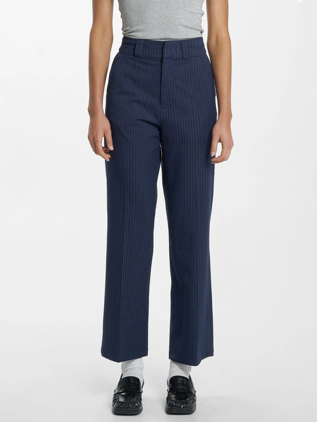 Danny Pinstripe Pant - Station Navy