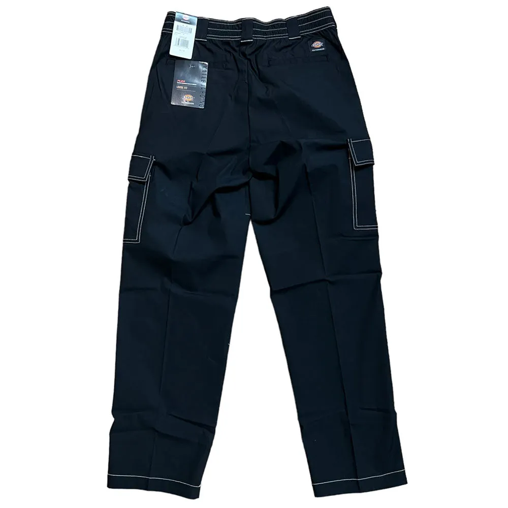 Dickies Skateboarding Pant Loose Fit Cargo WPSK46BKX Black White Stitch