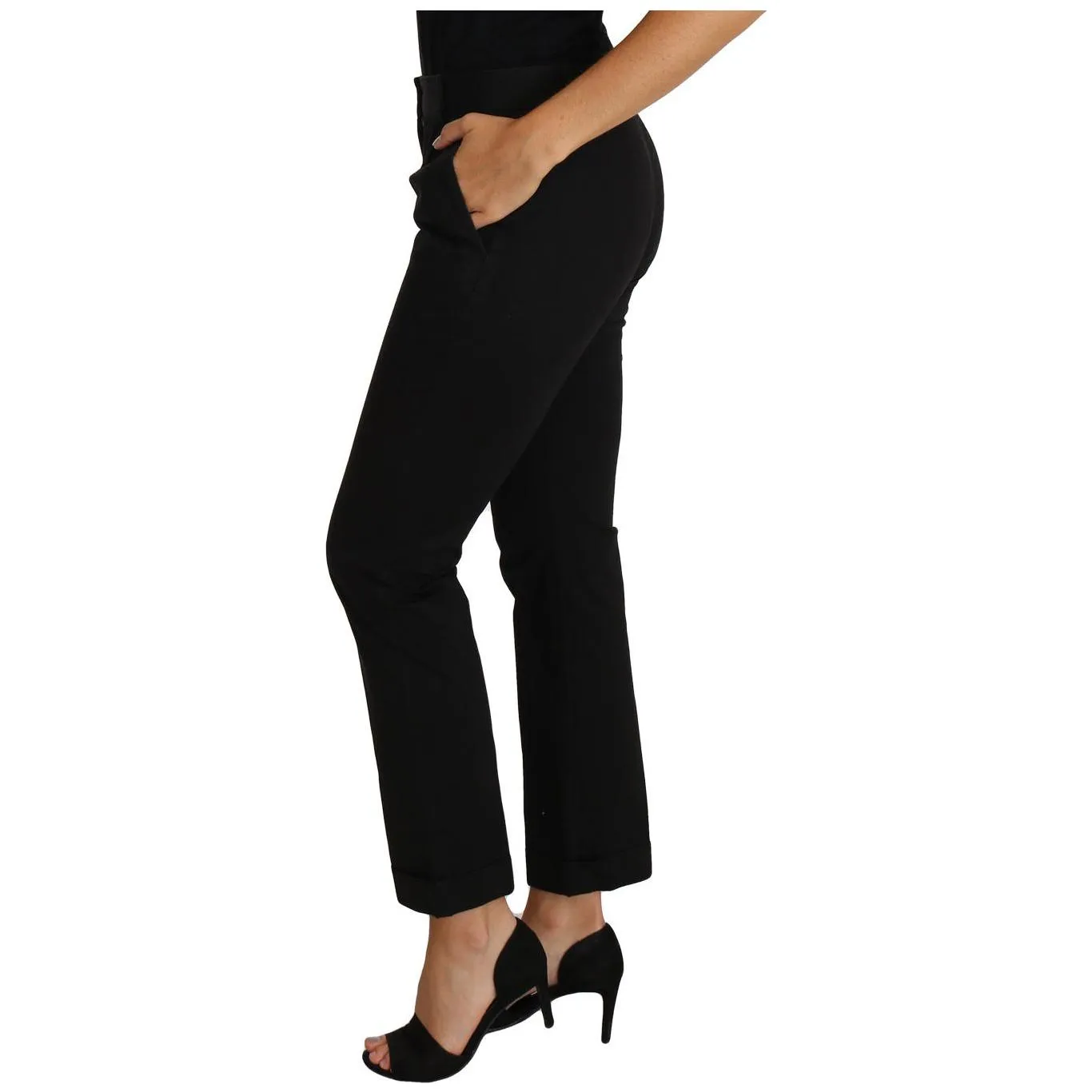 Dolce & Gabbana Elegant Black Cotton Dress Pants