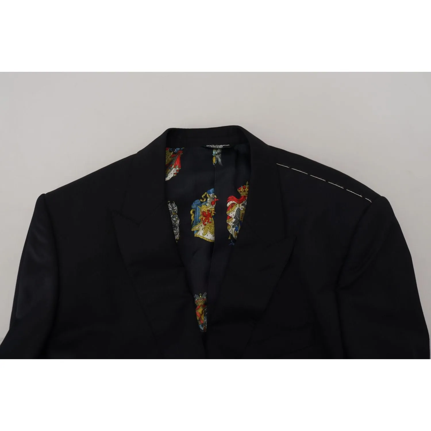 Dolce & Gabbana Elegant Black Martini Wool Blazer