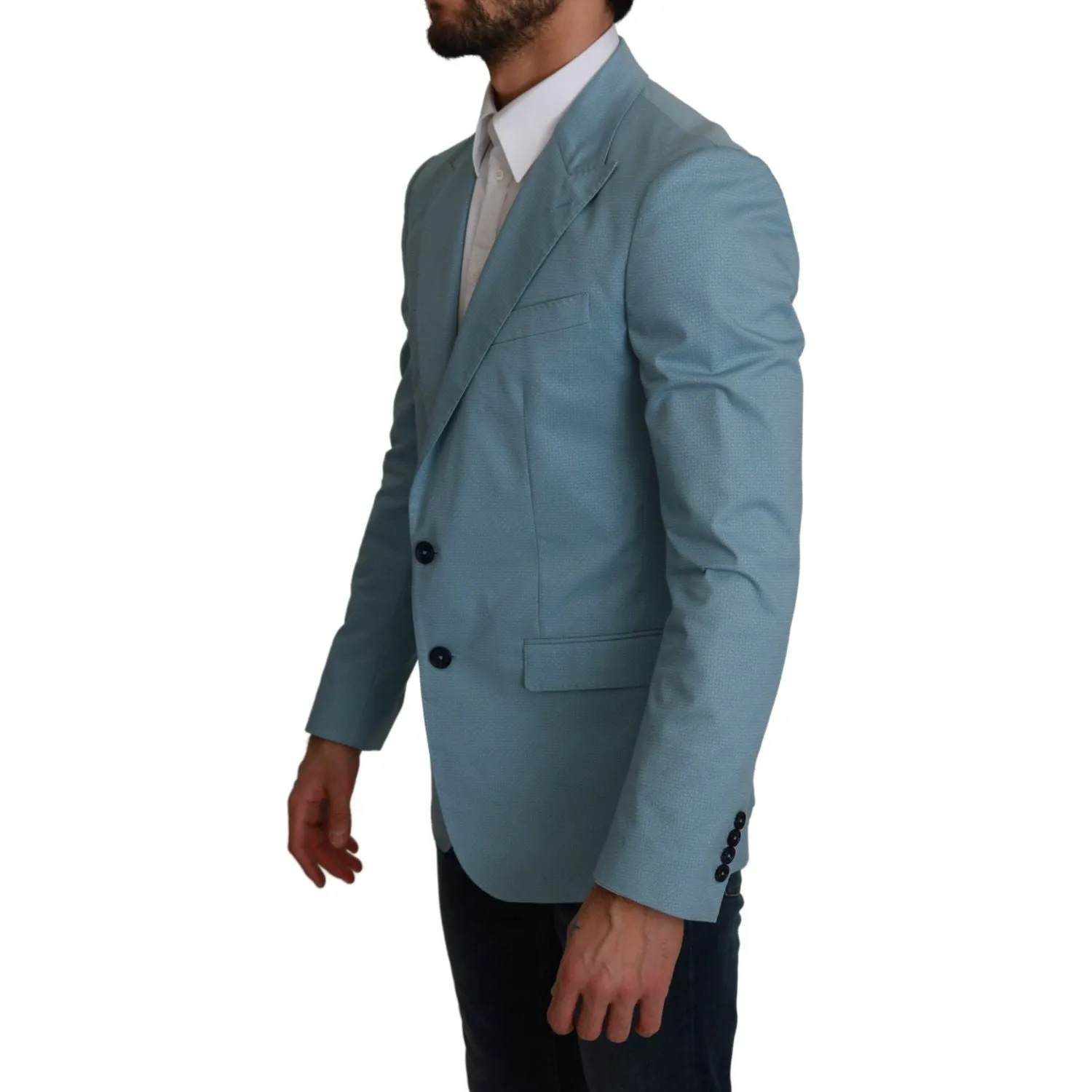 Dolce & Gabbana Elegant Blue Fantasy Pattern Blazer