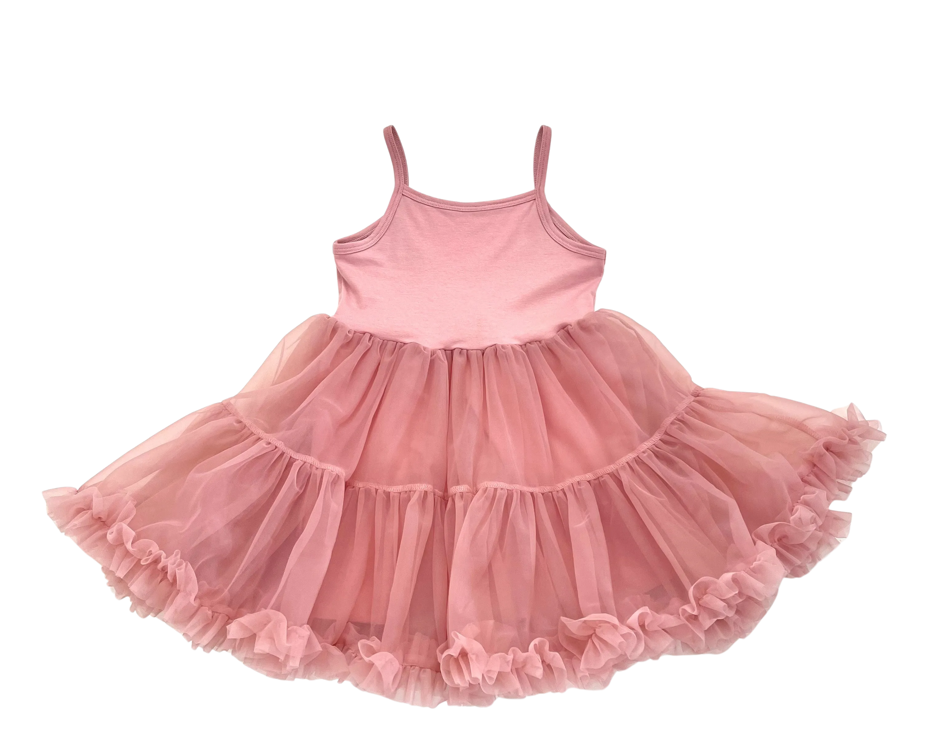 DOLLY PETTI SPAGHETTI PETTISKIRT TUTU DRESS dusty pink