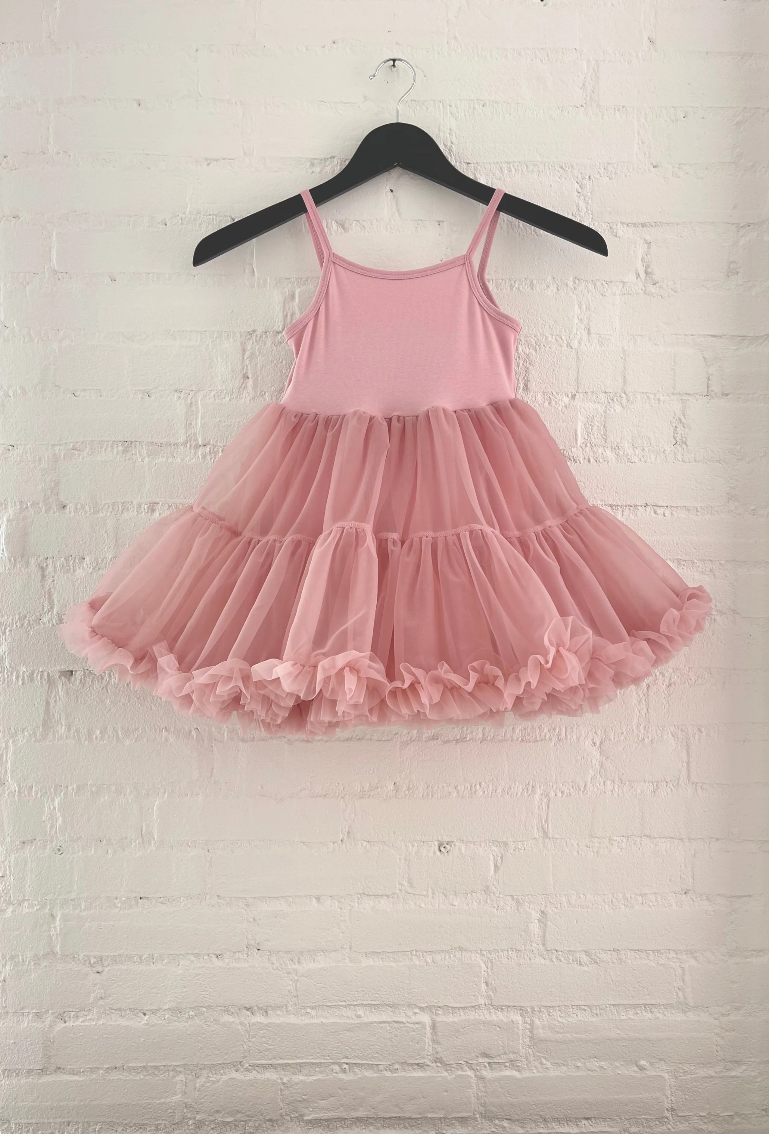 DOLLY PETTI SPAGHETTI PETTISKIRT TUTU DRESS dusty pink