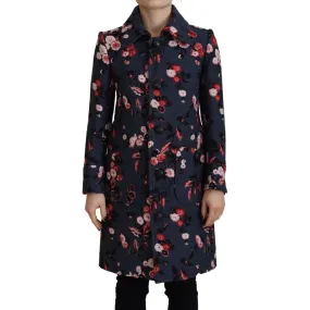 Dsquared² Multicolor Printed Women Long Coat Blazer Jacket