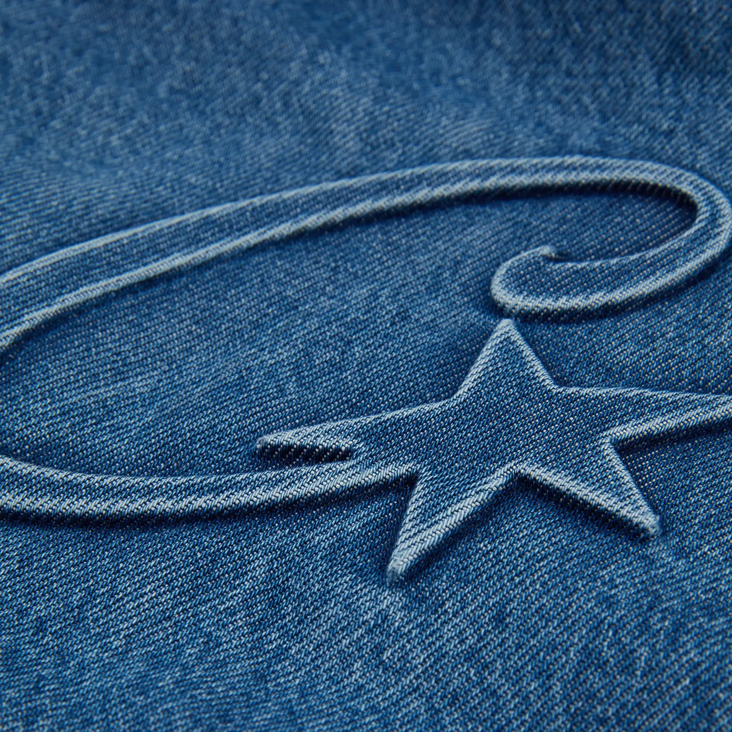 EMBOSSED C-STAR DENIM WORK JACKET [BLUE]