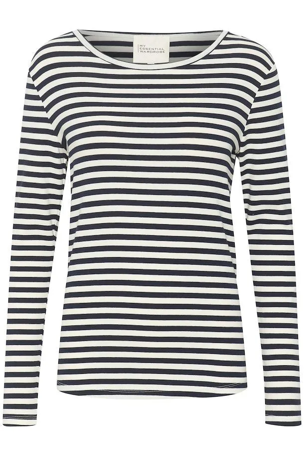 EW Dana Navy off White Blouse