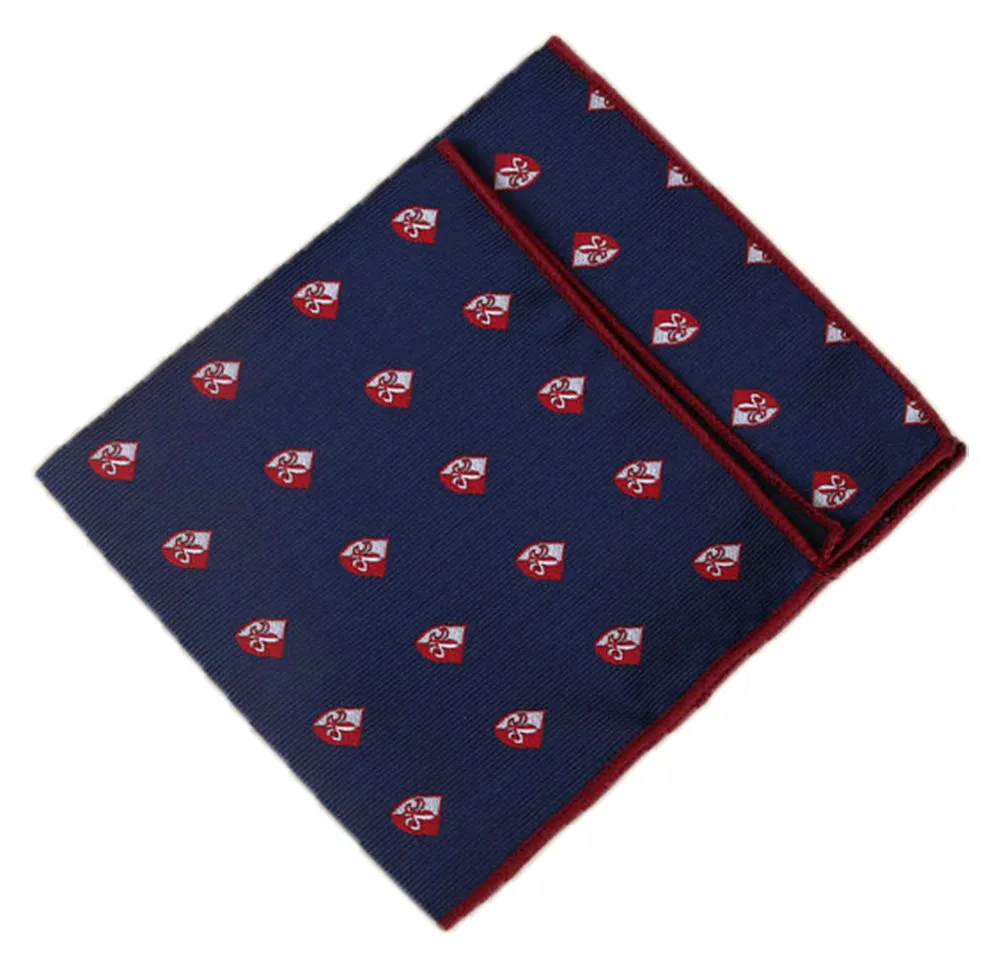 Fleur-de-lis/Royal Blue [Polka Dots] - Pocket Square