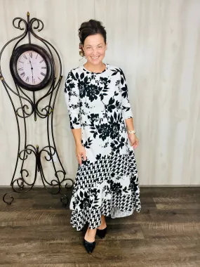 Floral & Houndstooth Dreams Dress