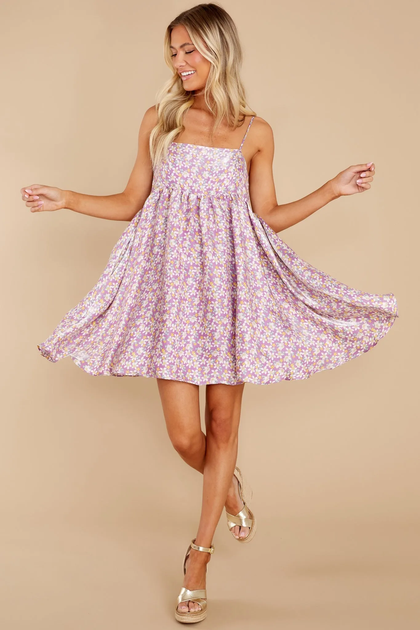 Garden Explorer Lavender Floral Print Dress