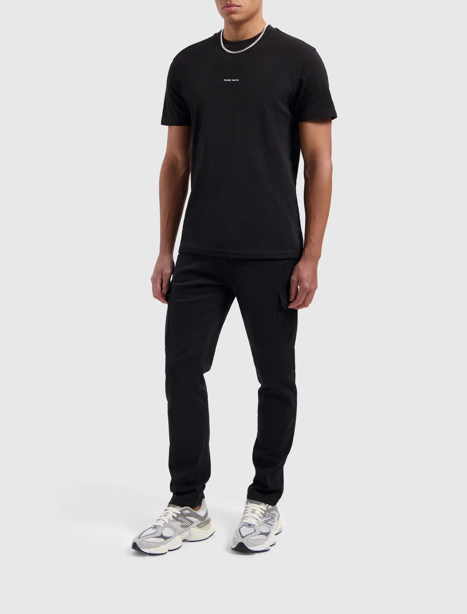 Garment Dye Cargo Pants | Black