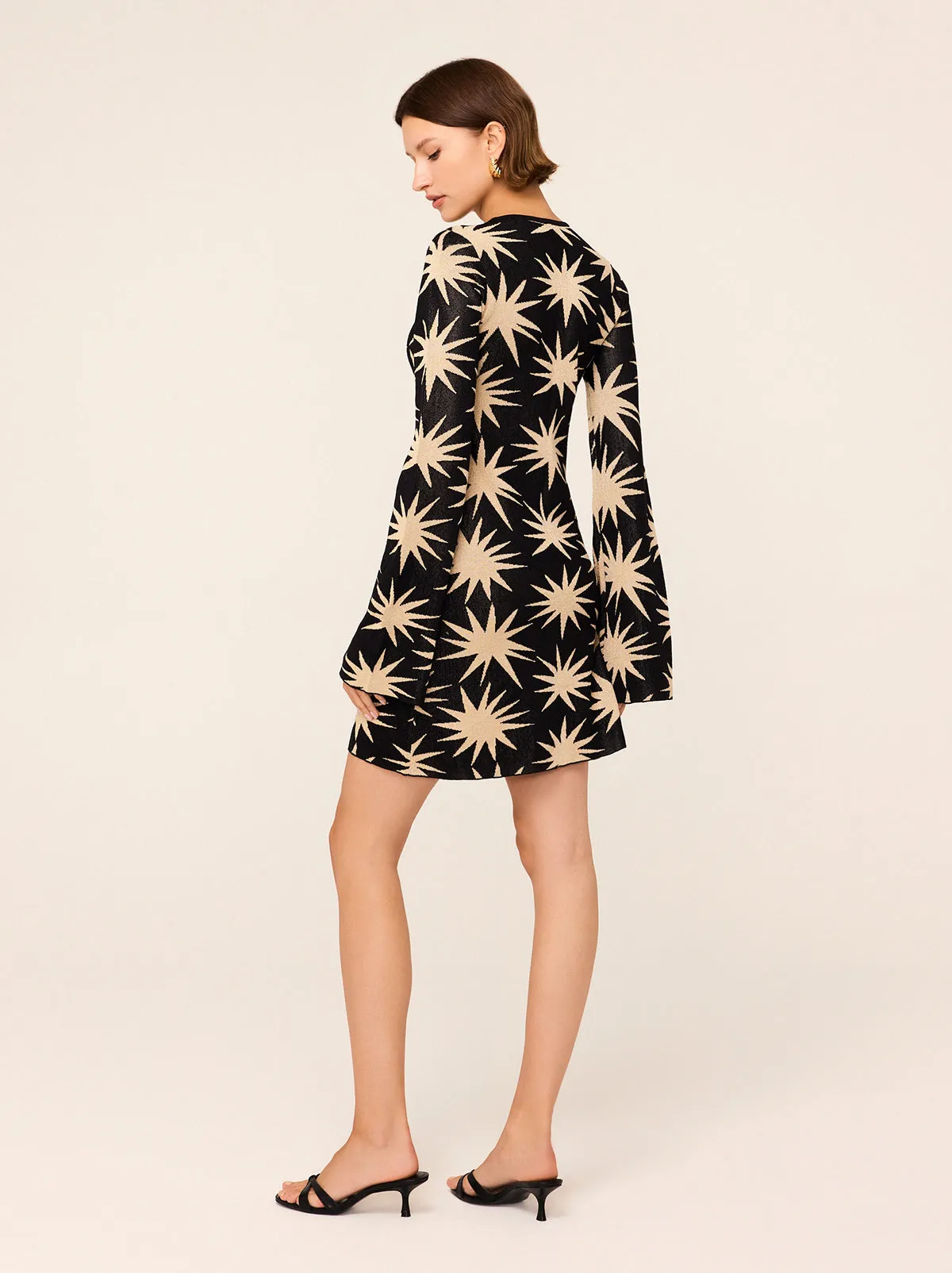 Greta Star Lurex Mini Knit Dress