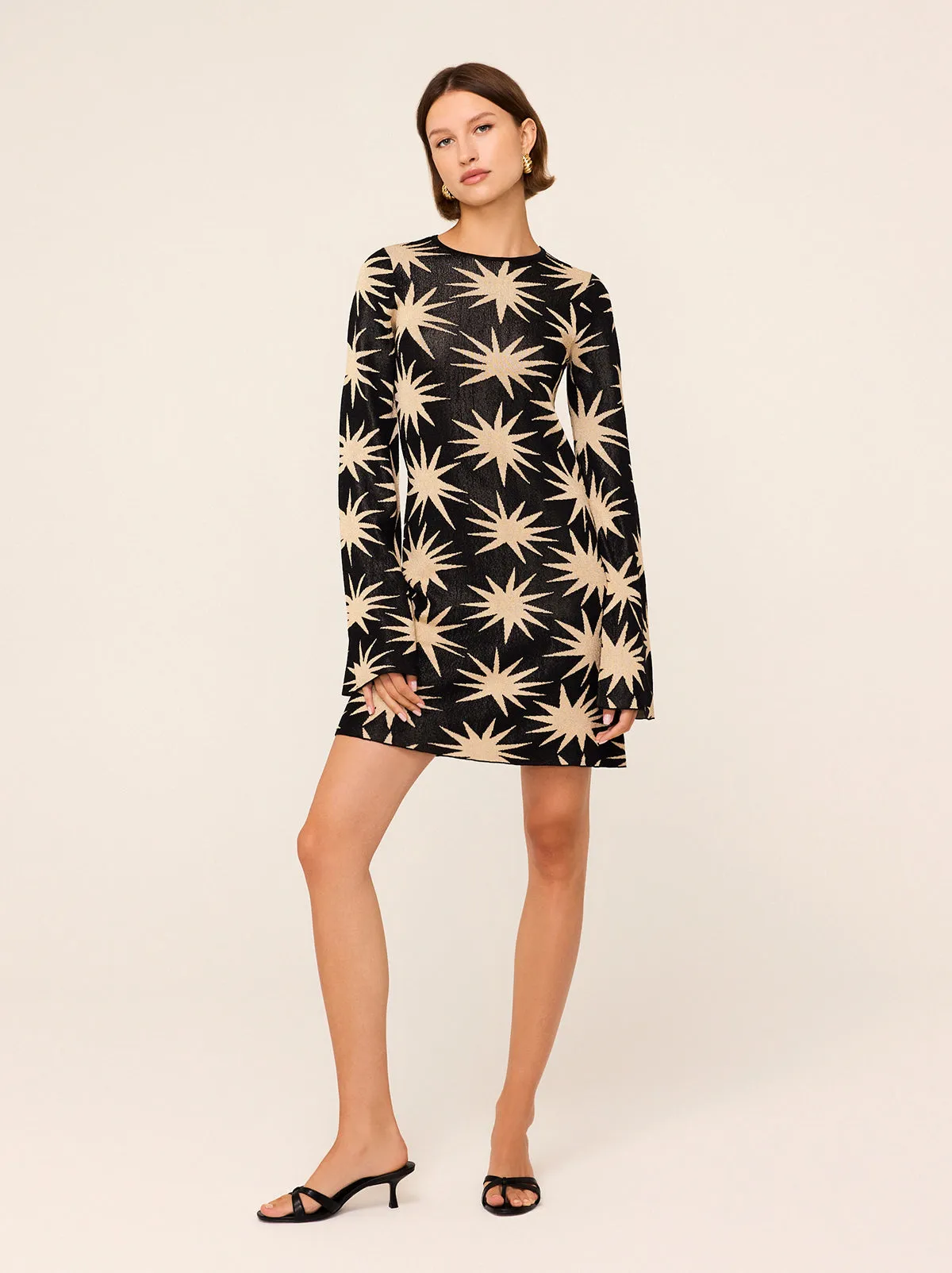 Greta Star Lurex Mini Knit Dress