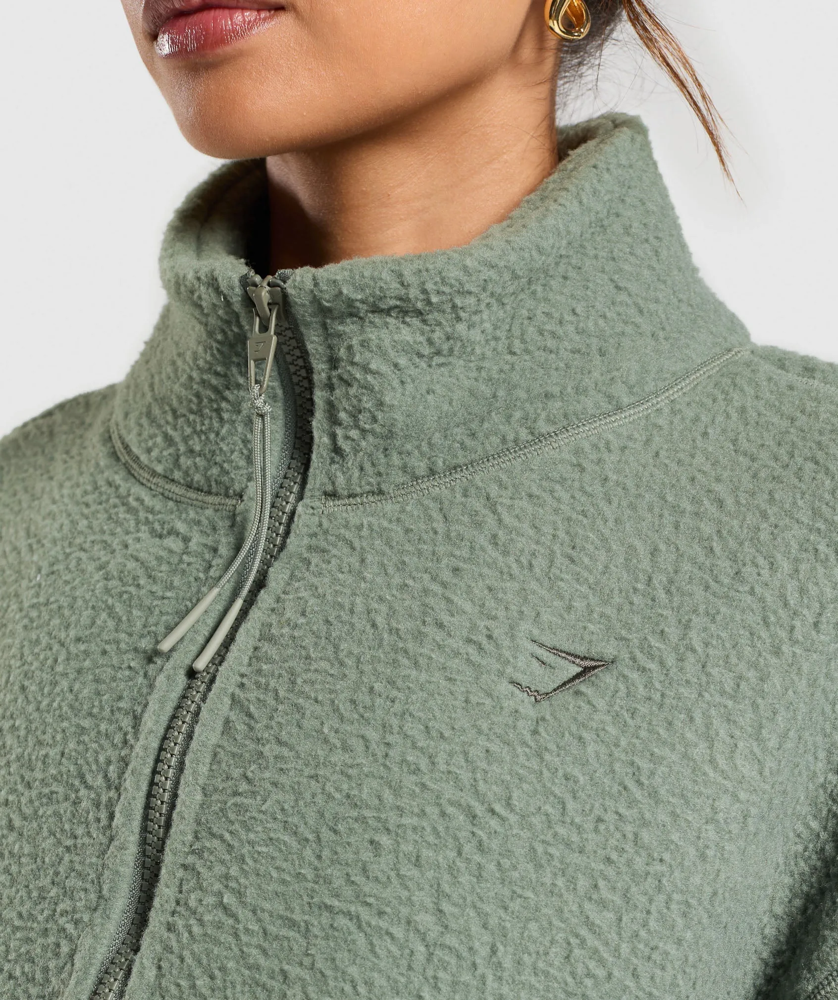 Gymshark Elevate Fleece Mid Jacket - Unit Green