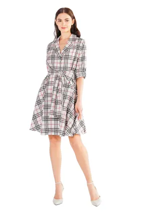 Kelsey notched collar shirtdress