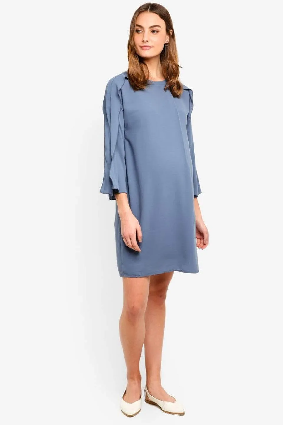 Kimono Long Sleeves Ciara Nursing Dress Charcoal