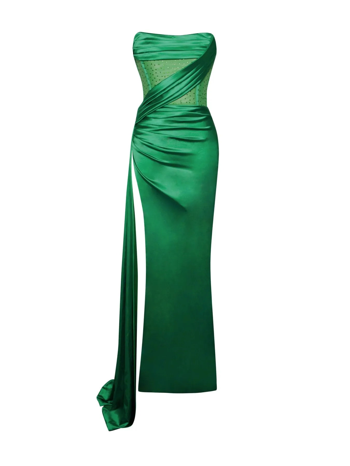 LARISSA Satin Sexy Maxi Bodycon Dress