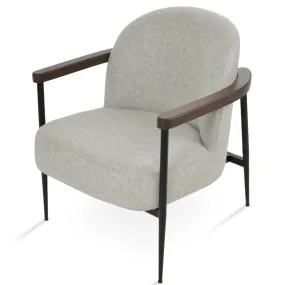 Light Grey Small Accent Chair Bloomy