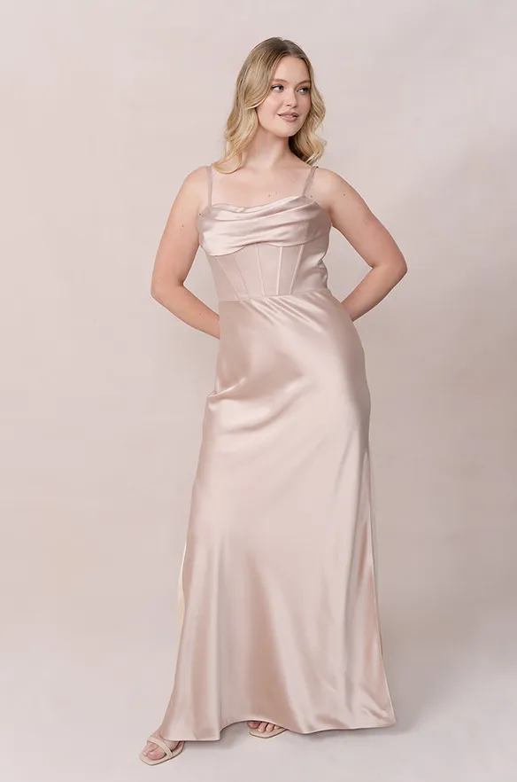 London Convertible Satin Dress | Made To Order