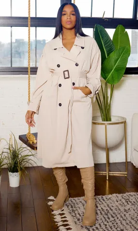 Luxe Layering | Trench Coat - Beige FINAL SALE