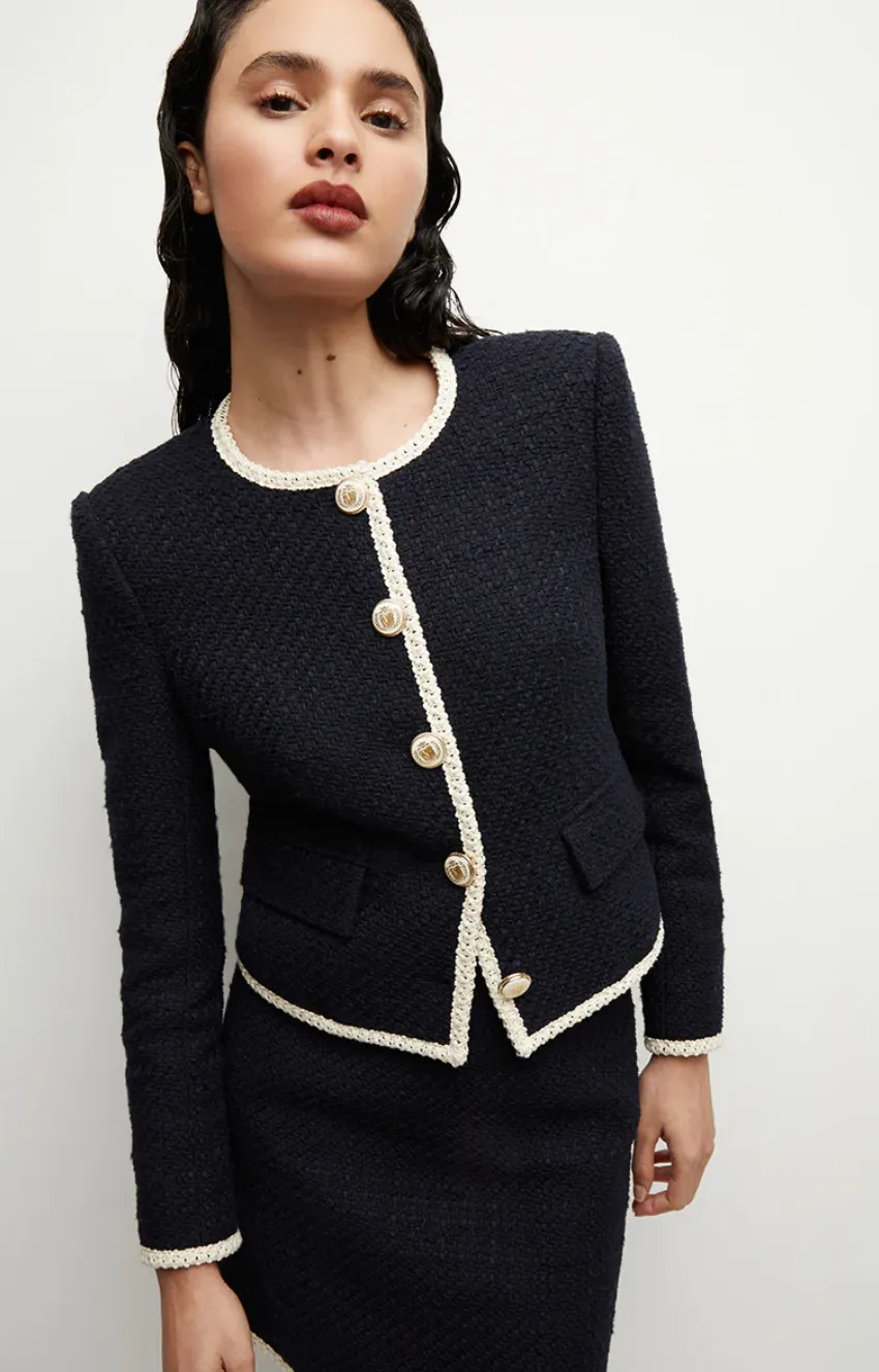 Mabel Cotton Jacket In Navy