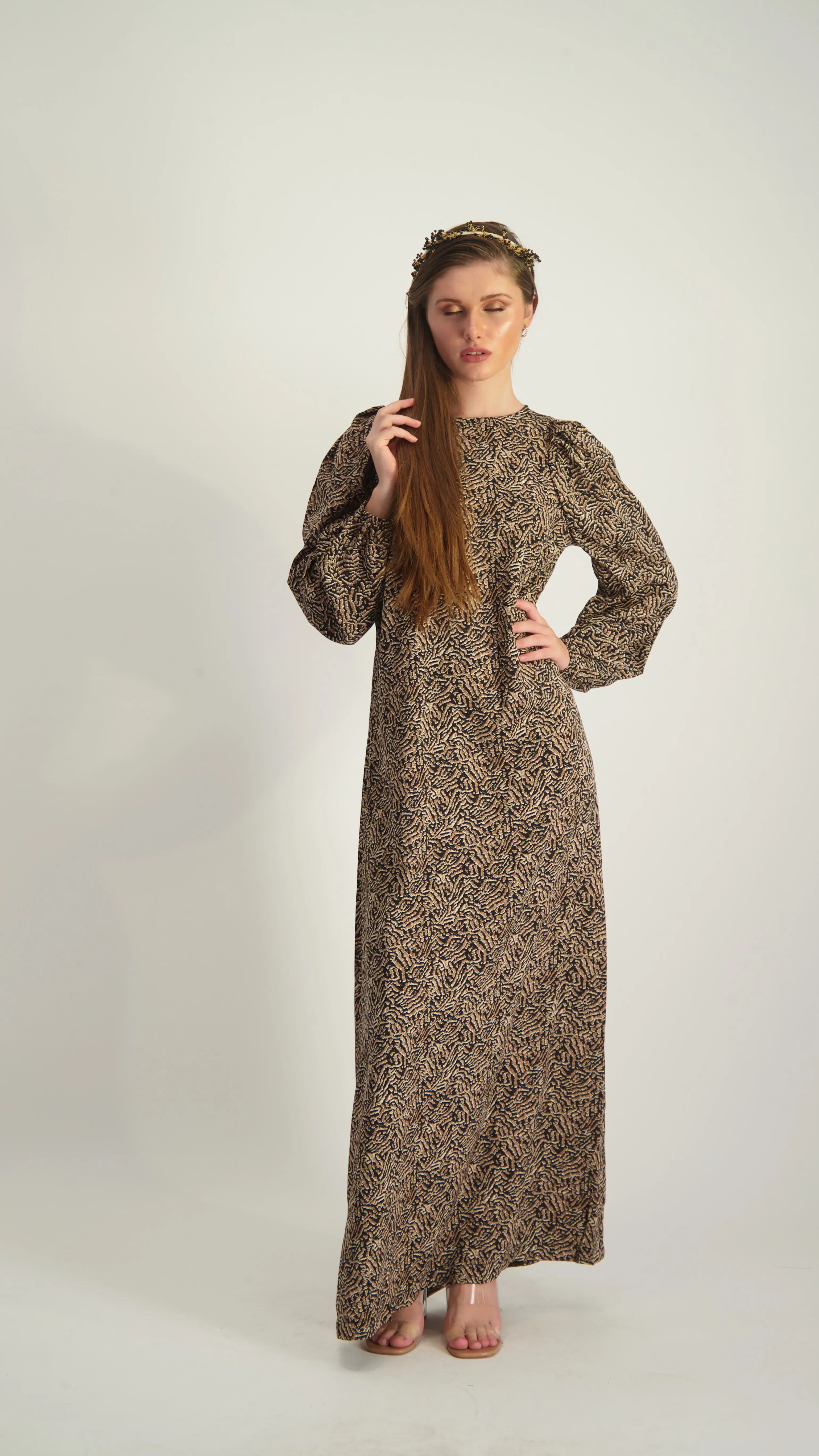 Maxi Elegant Dress / Brown