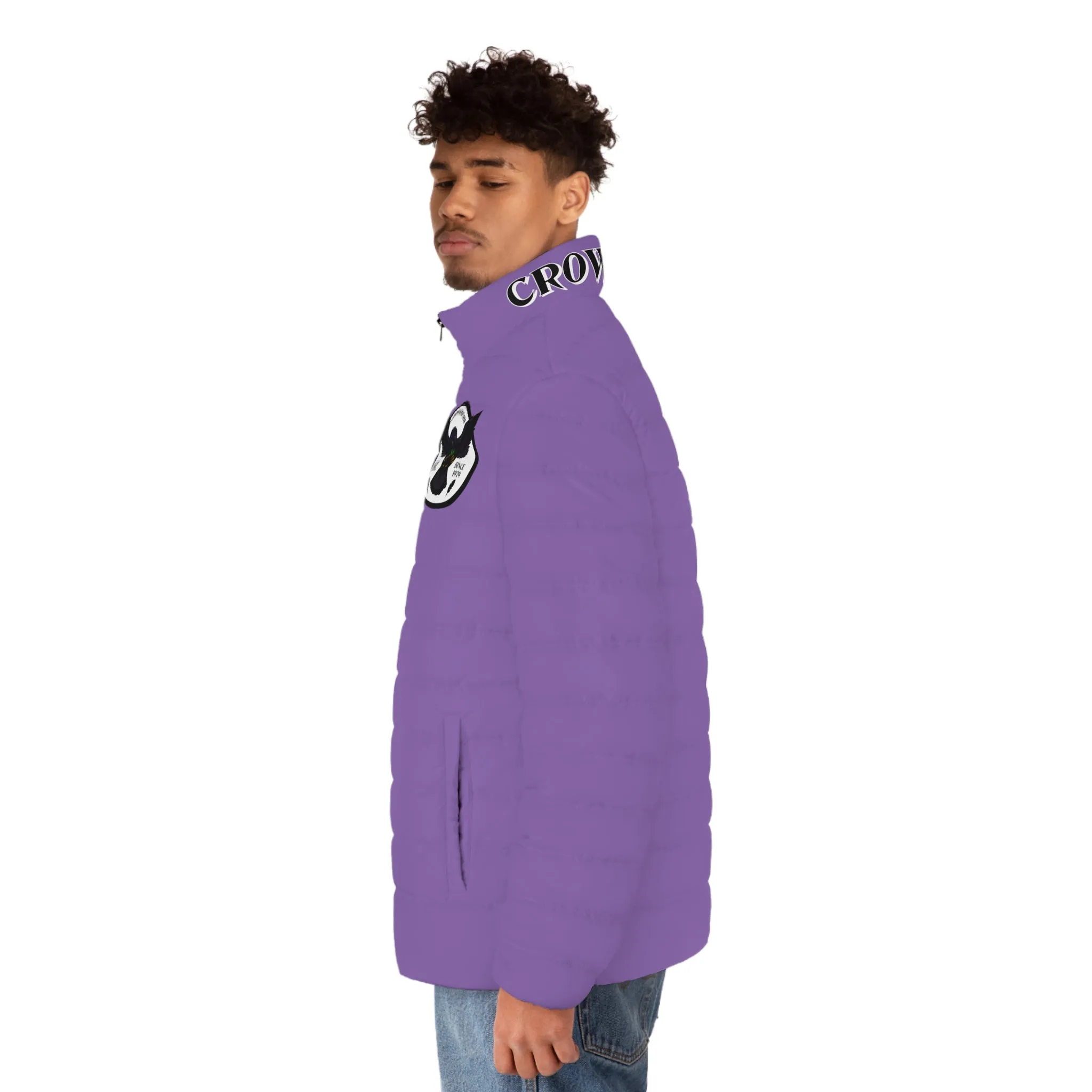 Men's CROWGODSHI Puffer Jacket, LIGHT PURPLE