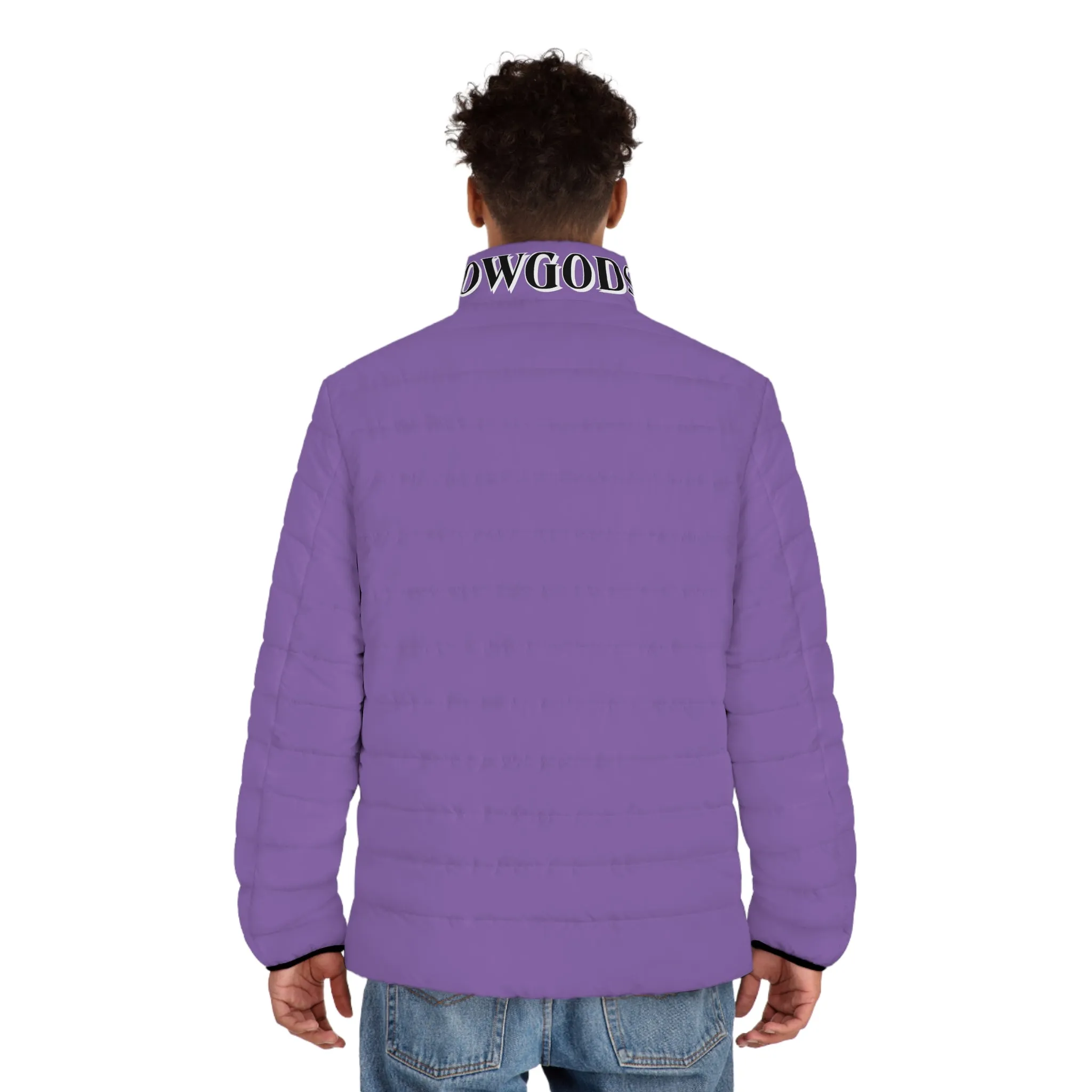 Men's CROWGODSHI Puffer Jacket, LIGHT PURPLE