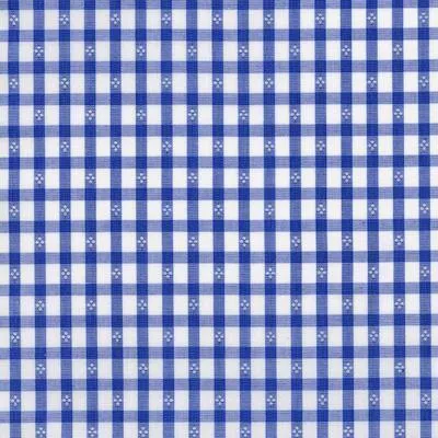 Mid Blue and White End on End Check with Micro Diamond Pattern Classic Custom Shirt 100c 50*50 Sas722a