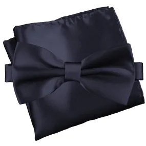 Midnight Purple [Silky Smooth] - Bow Tie and Pocket Square Matching Set