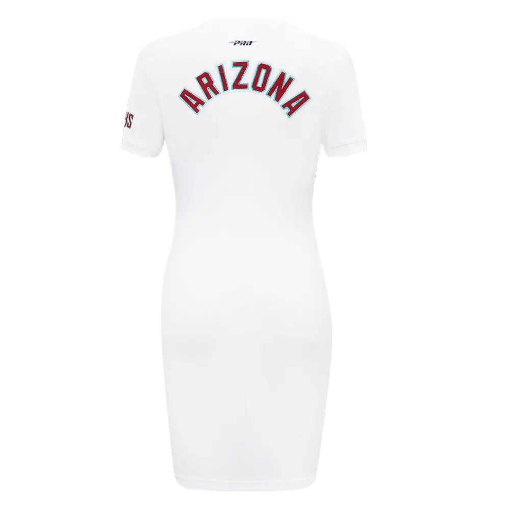 MLB ARIZONA DIAMONDBACKS CLASSIC WOMEN'S BODY CON DRESS (WHITE)