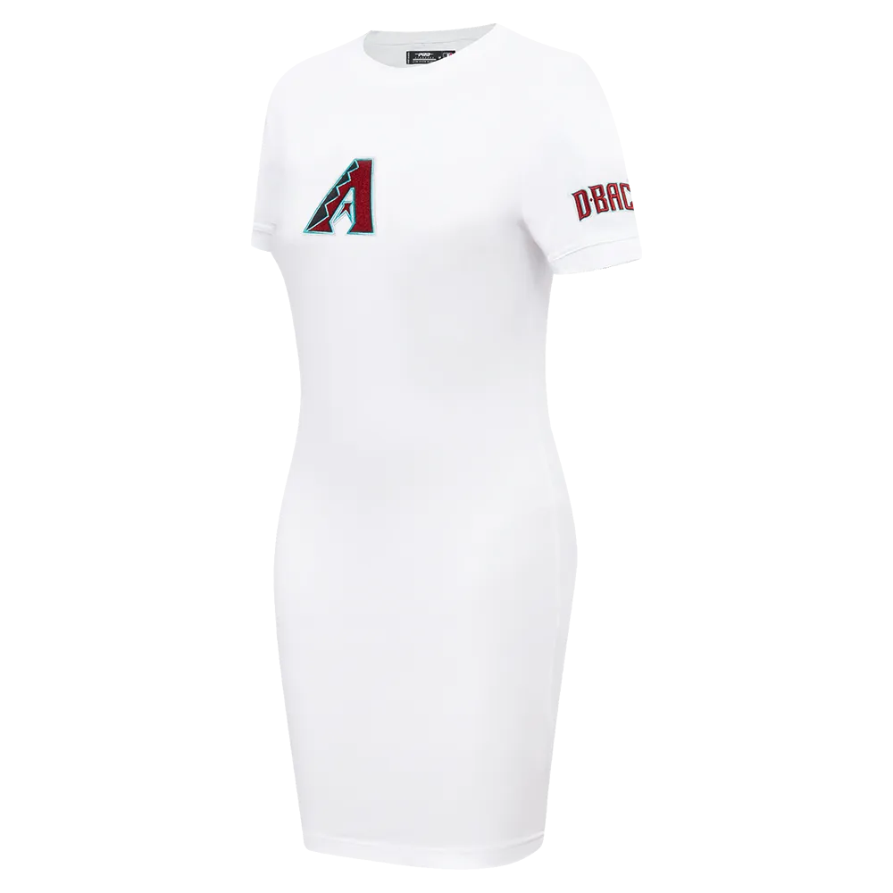 MLB ARIZONA DIAMONDBACKS CLASSIC WOMEN'S BODY CON DRESS (WHITE)