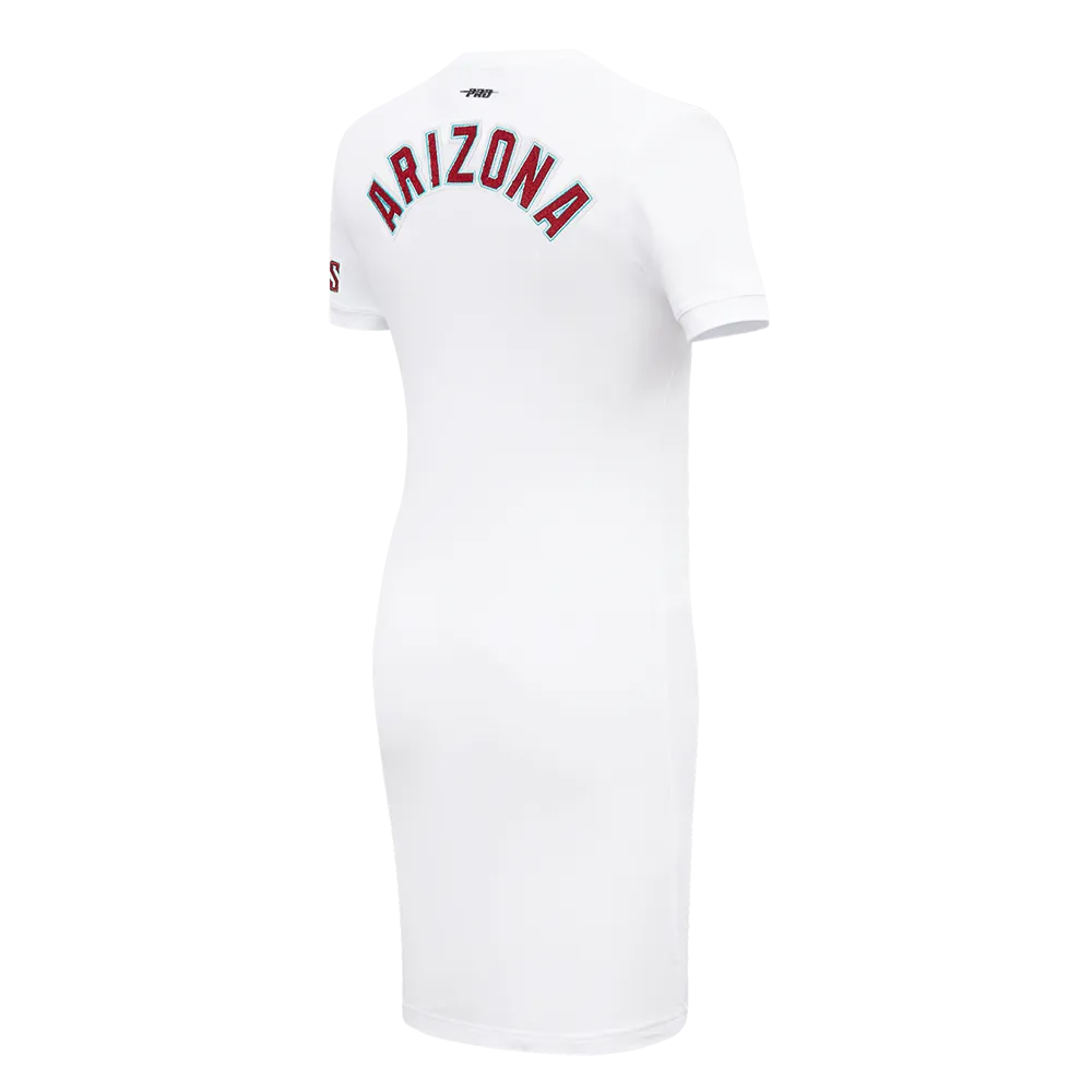 MLB ARIZONA DIAMONDBACKS CLASSIC WOMEN'S BODY CON DRESS (WHITE)